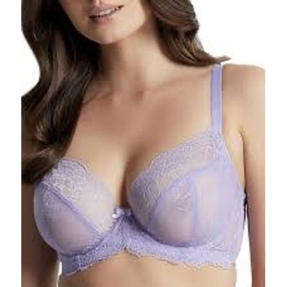 Panache Ana Plunge Bra Womens 32H Lavender Good Underwire Bow